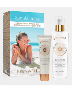 Pack solar Crema Facial Multiprotectora con Acción Despigmentante y Anti-edad SPF50+Keenwell